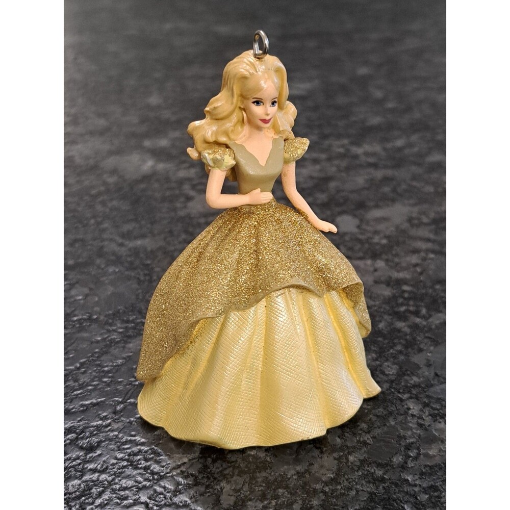 Hallmark Keepsake Barbie Holiday Ornament 2020 Gold Glitter Dress